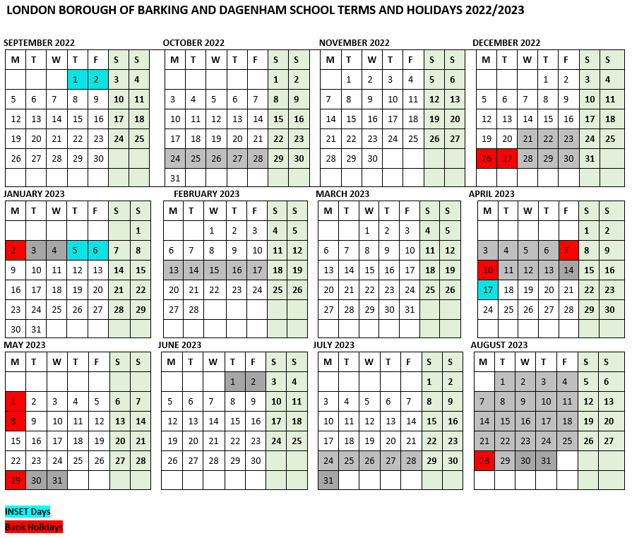 Gascoigne Primary School - Term Dates